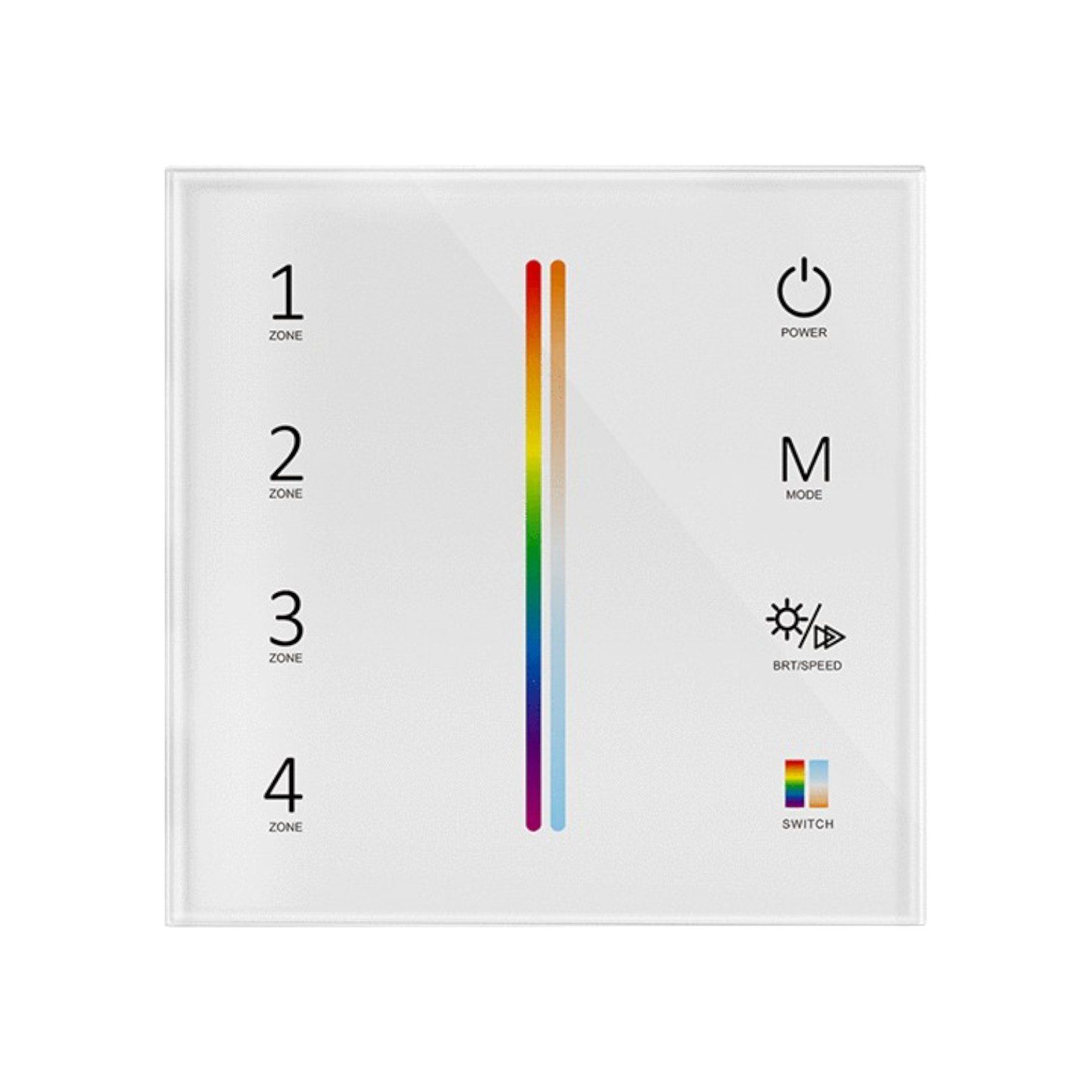 Strip Tec | 4 Zone | RGB CCT Wall Controller | RF - Strip Tec Uk