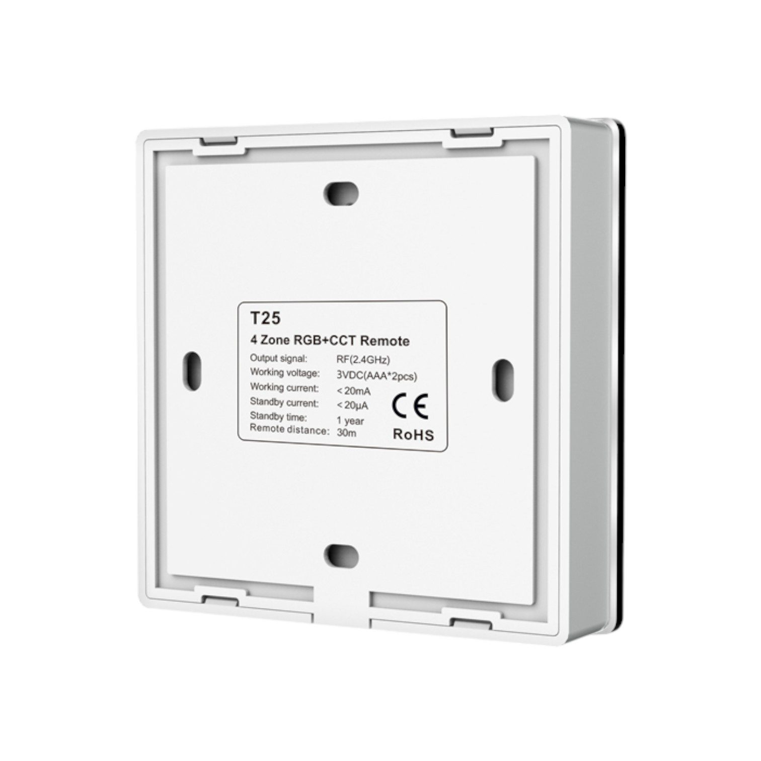 Strip Tec | 4 Zone | RGB CCT Wall Controller | RF - Strip Tec Uk