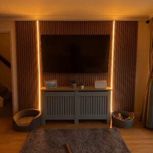Envy By Night™ | All Black Slat Wall LED Strip Light Kit | 3000K