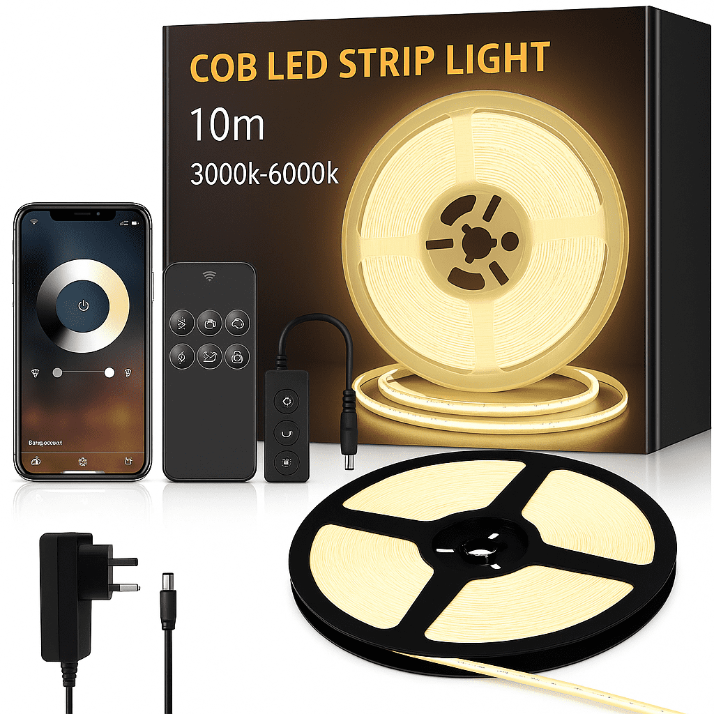 StripTec | 10M Seamless COB | LED Strip Kit | IP20 - Image 1