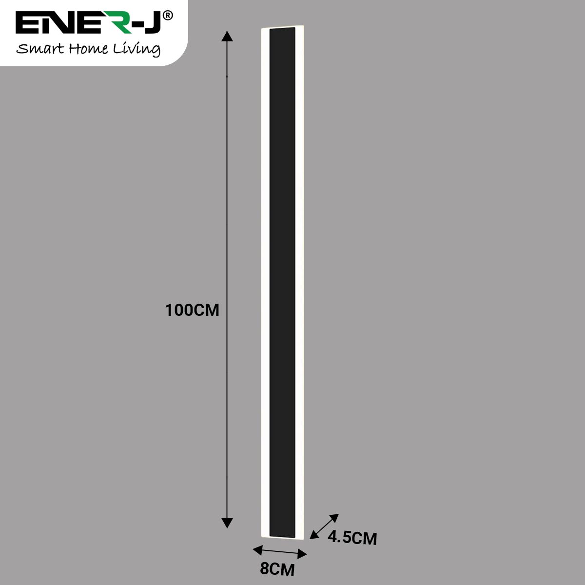 100CM | Outdoor Acrylic Black Wall Light | Waterproof IP65 CCT & Dimmable via remote - Image 6