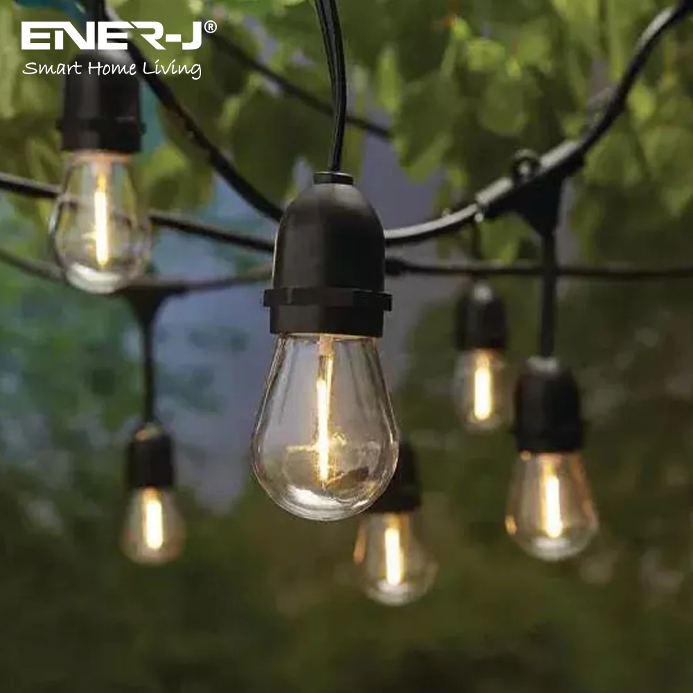 15M Festoon Light Kit | Includes 15 X 2W Vintage LED Filament Lamps | IP65 Waterproof - Image 4