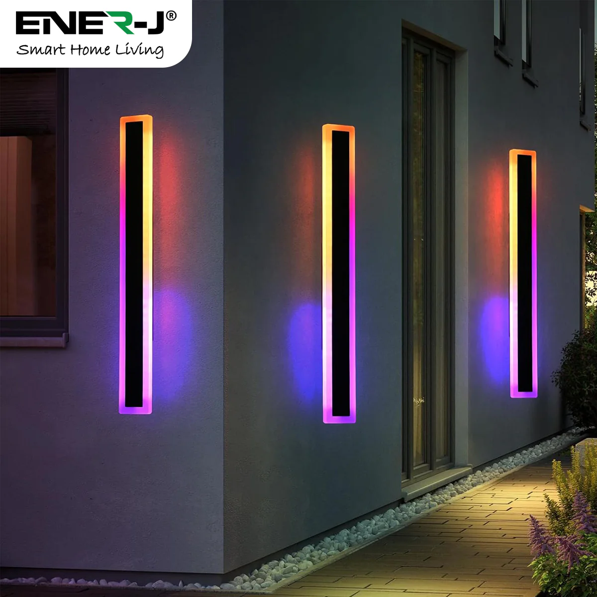 120CM | Outdoor Acrylic Black Wall Light | Waterproof IP65 RGB - Image 1