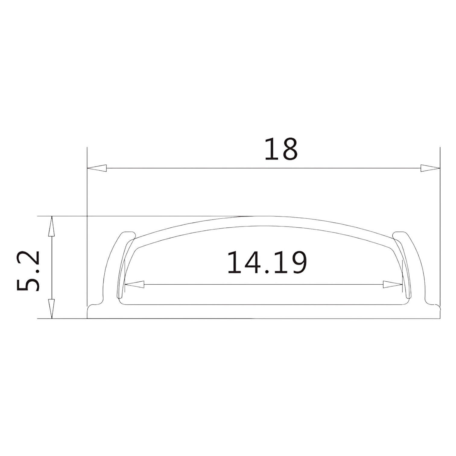 StripTec | Surface Mounted | Standard | Bendable | 18 x 5.5mm | LED Profile | 2 Metre - Image 3